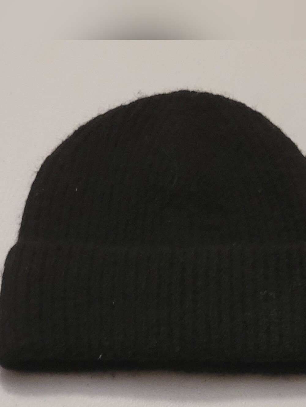 Primark Black Ribbed Knit Beanie Hat
